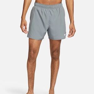 Nike Men’s Light Gray CHALLENGER Sports Shorts, 5” Length